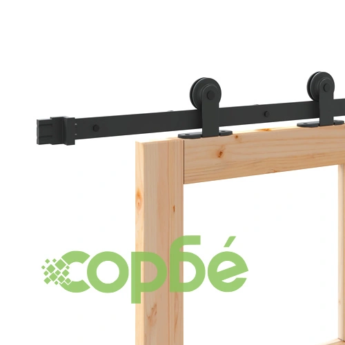 Плъзгаща врата ORKDAL 78x232x4 см от масивно борово дърво и стъкло с комплект за монтаж ➤ топ цена ➤ sorbe.bg