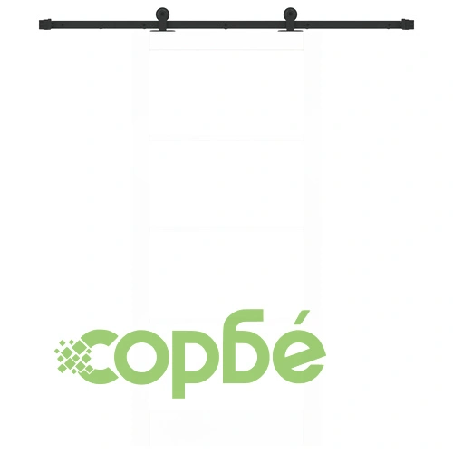 Плъзгаща Врата ОРКДАЛ от Бяла Масивна Дървесина и Стъкло, 93x202 см ➤ топ цена ➤ sorbe.bg