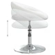 Въртящи се трапезни столове 2 бр, бели изкуствена кожа с газов механизъм