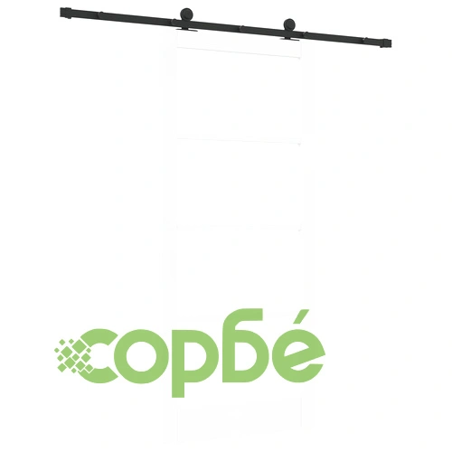 Плъзгаща Интериорна Врата ОРКДАЛ от Солидно Дърво и Стъкло - Бяла, 93x211x4 см ➤ топ цена ➤ sorbe.bg