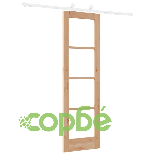 Плъзгаща врата ORKDAL от масивно дърво и стъкло с комплект за монтаж ➤ топ цена ➤ sorbe.bg