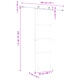 Плъзгаща врата ORKDAL 78x232x4 см от масивна борова дървесина и стъкло с комплект за окачване