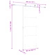 Плъзгаща Интериорна Врата ORKDAL от Масивно Дърво и Стъкло - Бяла 83x202x4 см с Комплект Механизми