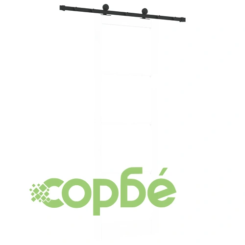 Плъзгаща Врата с Комплект за Монтаж ORKDAL Бяла 78x232x4 см с Вградено Стъкло ➤ топ цена ➤ sorbe.bg