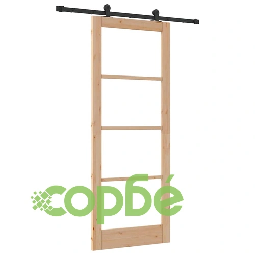 Плъзгаща врата ORKDAL с комплект механизъм 83x211 см натурално дърво бежово ➤ топ цена ➤ sorbe.bg