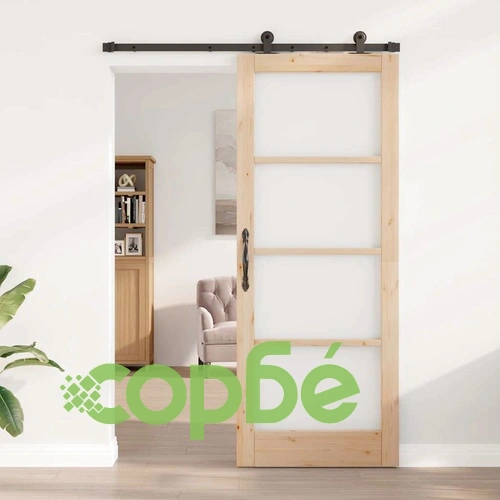 Плъзгаща врата ORKDAL с комплект механизъм 83x211 см натурално дърво бежово ➤ топ цена ➤ sorbe.bg