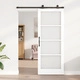 Плъзгаща врата ORKDAL с комплект за монтаж, МДФ, Бяла, 83x211 см