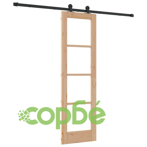 Плъзгаща врата ORKDAL от естествено дърво с комплект механизми 61x198.5 см ➤ топ цена ➤ sorbe.bg