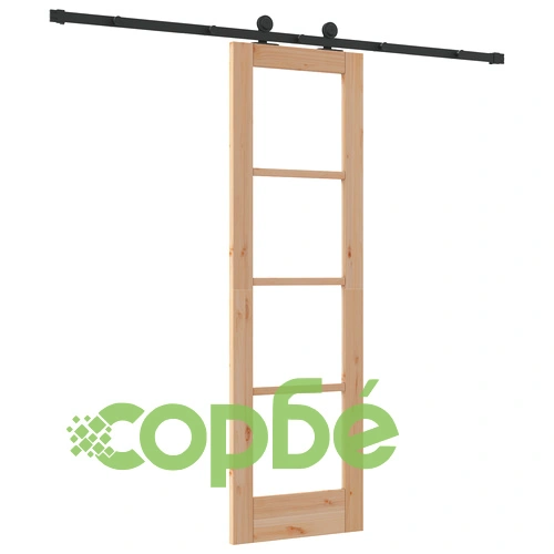 Плъзгаща врата ORKDAL от естествено дърво с комплект механизми 61x198.5 см ➤ топ цена ➤ sorbe.bg