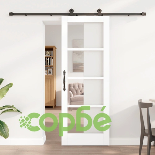 Плъзгаща врата ORKDAL с комплект принадлежности, бяла, дървена, 73.5x198.5 см ➤ топ цена ➤ sorbe.bg