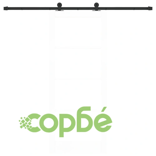 Плъзгаща врата ORKDAL с комплект за монтаж, Бяла, 83x202x4 см, със стъкло ➤ топ цена ➤ sorbe.bg