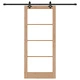 Плъзгаща врата ORKDAL 86x198.5 см от масивно борово дърво и стъкло с комплект за монтаж
