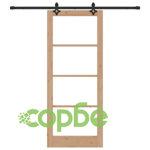 Плъзгаща врата ORKDAL 86x211x4 см от масивно дърво бор и стъкло с комплект хардуер ➤ топ цена ➤ sorbe.bg