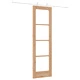 Плъзгаща се врата от масивен бор с комплект крепежи 61x198.5 см