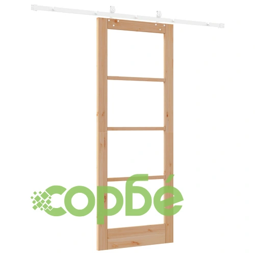 Плъзгаща врата ORKDAL 78x202 см от масивно дърво със стъкло и монтажен комплект ➤ топ цена ➤ sorbe.bg