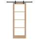 Плъзгаща врата от масивна борова дървесина с комплект за монтаж 78x211 см