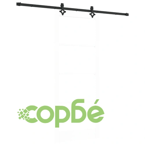 Плъзгаща врата с комплект за монтаж от солидно борово дърво със стъкло ОРКДАЛ, бяла, 86x211x4 см ➤ топ цена ➤ sorbe.bg