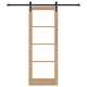 Плъзгаща се врата ORKDAL 73.5x198.5 см от масивна борова дървесина със стъкло и релсов механизъм