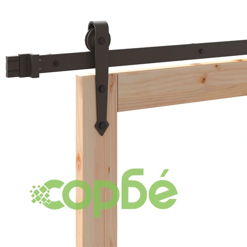 Плъзгаща се интериорна врата ОРКДАЛ 73.5x211 см от масивна борова дървесина със стъкло ➤ топ цена ➤ sorbe.bg