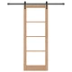 Плъзгаща се врата ОРКДАЛ 78x211 см от масивно борово дърво с комплект и стъкло