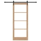 Плъзгаща се врата ORKDAL 86x211x4 см от масивна борова дървесина със стъкло и хардуерен комплект