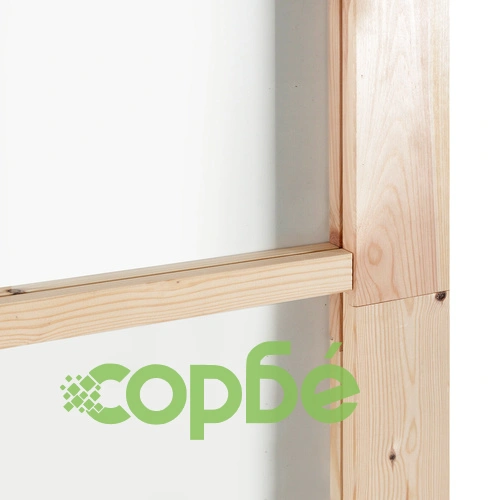 Плъзгаща се врата ORKDAL 86x211x4 см от масивна борова дървесина със стъкло и хардуерен комплект ➤ топ цена ➤ sorbe.bg