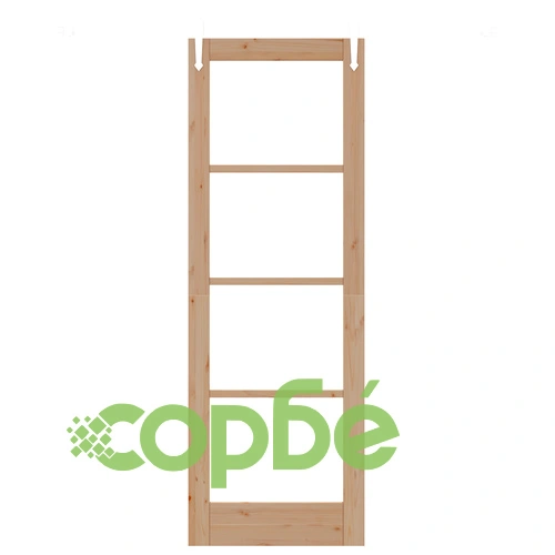 Плъзгаща врата ОРКДАЛ 73.5x211 см от масивна борова дървесина със стъкло и комплект заключващи части ➤ топ цена ➤ sorbe.bg