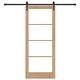 Интериорна плъзгаща се врата ORKDAL 83x202x4 см от масивна борова дървесина със стъкло и хардуер