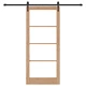 Интериорна плъзгаща врата ORKDAL 86x198.5x4 см от масивна борова дървесина със стъкло и хардуерен комплект