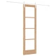 Плъзгаща врата от масивно борово дърво с комплект за монтаж 61x198.5 см, бяла