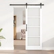 Плъзгаща Врата ORKDAL с Комплект Хардуер, Бяла, 73.5x198.5 см, Дървена