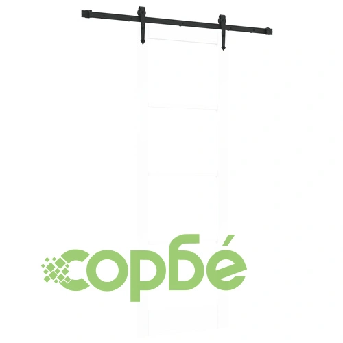 Плъзгаща врата ORKDAL от естествено дърво с комплект оборудване, бяла, 73.5x211 см ➤ топ цена ➤ sorbe.bg