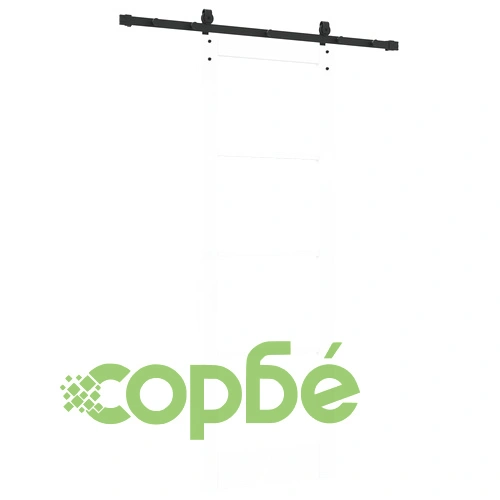 Плъзгаща врата ORKDAL от естествено дърво с комплект оборудване, бяла, 73.5x211 см ➤ топ цена ➤ sorbe.bg