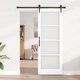 Плъзгаща се врата ORKDAL с комплект хардуер, Бяла, 78x211 см, Естествено дърво