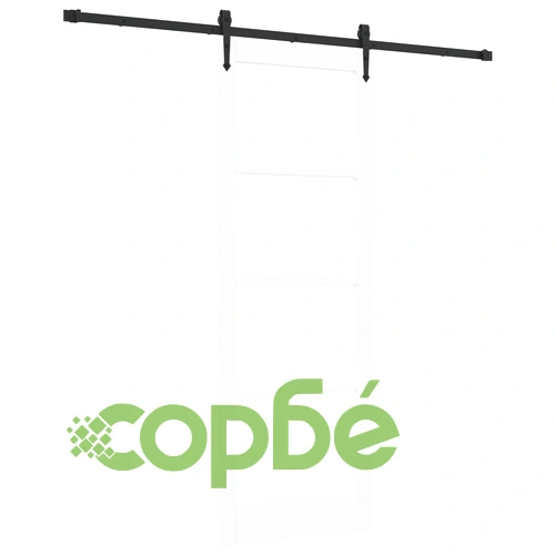 Плъзгаща интериорна врата ORKDAL с релса, Бяла, 78x211x4 см, Дървена със стъкло ➤ топ цена ➤ sorbe.bg