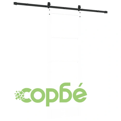 Плъзгаща интериорна врата ORKDAL с релса, Бяла, 78x211x4 см, Дървена със стъкло ➤ топ цена ➤ sorbe.bg