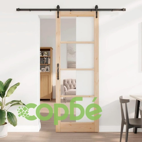 Плъзгаща врата ORKDAL с комплект крепежи 83x232 см дърво и метал ➤ топ цена ➤ sorbe.bg