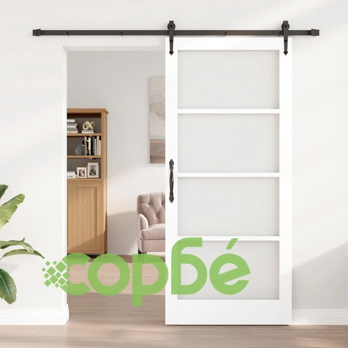 Плъзгаща се врата ORKDAL с комплект за монтаж, бяла, 93x211 см, дървена ➤ топ цена ➤ sorbe.bg