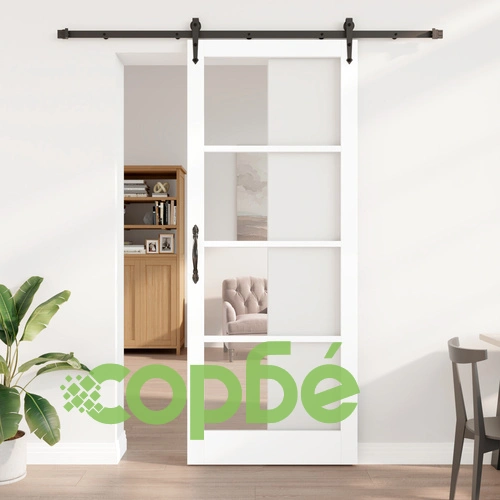 Плъзгаща се врата ORKDAL с комплект за механизъм, бяла, 93x232 см, инженерна дървесина ➤ топ цена ➤ sorbe.bg