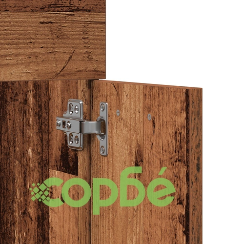 Комплект мебели за баня 5 части от инженерно дърво с рустикален старинен финиш ➤ топ цена ➤ sorbe.bg