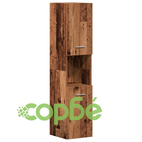 Комплект мебели за баня 5 части от инженерно дърво с рустикален старинен финиш ➤ топ цена ➤ sorbe.bg