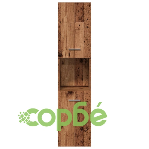 Комплект мебели за баня 4 части - Старо дърво и инженерна дървесина ➤ топ цена ➤ sorbe.bg