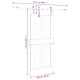 Плъзгаща Врата от Масивна Борова Дървесина 100x210 см с Монтажни Части
