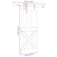 Плъзгаща врата от масивен бор с монтажен комплект 85x210 см