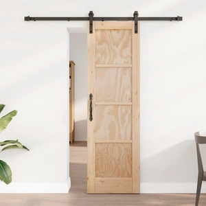 Плъзгаща Врата ORKDAL 61x198.5 см от Масивна Борова Дървесина с Комплект Хардуер