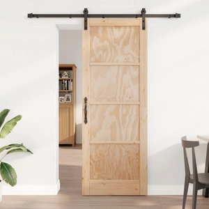 Плъзгаща Врата ORKDAL 78x211x4 см от Масивен Бор с Комплект Хардуер