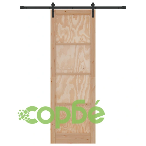 Плъзгаща врата от масивна борова дървесина с комплект механизъм 78x232x4 см ORKDAL ➤ топ цена ➤ sorbe.bg