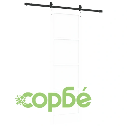 Плъзгаща Врата ORKDAL с Комплект Механизми, Бяла 78x232 см, Масивна Иглолистна Дървесина ➤ топ цена ➤ sorbe.bg