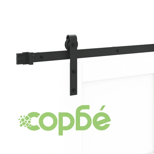 Плъзгаща се врата Бяла 83x211x4 см от солидна иглолистна дървесина с комплект механизми ➤ топ цена ➤ sorbe.bg