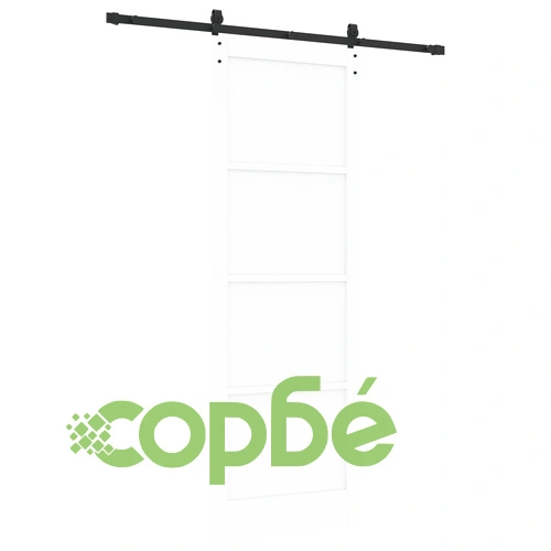 Плъзгаща Врата ORKDAL с Комплект за Монтаж, Бяла 83x232 см, Масивно Борово Дърво ➤ топ цена ➤ sorbe.bg